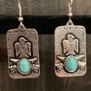 Silver and Turquoise Earrings